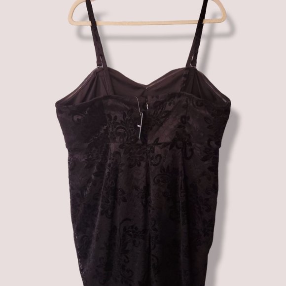 NWT Black Lace Strapless Wrap Dress - Picture 6 of 6